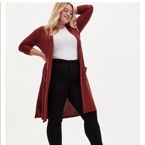 Torrid Women's Deep Red Cardigan